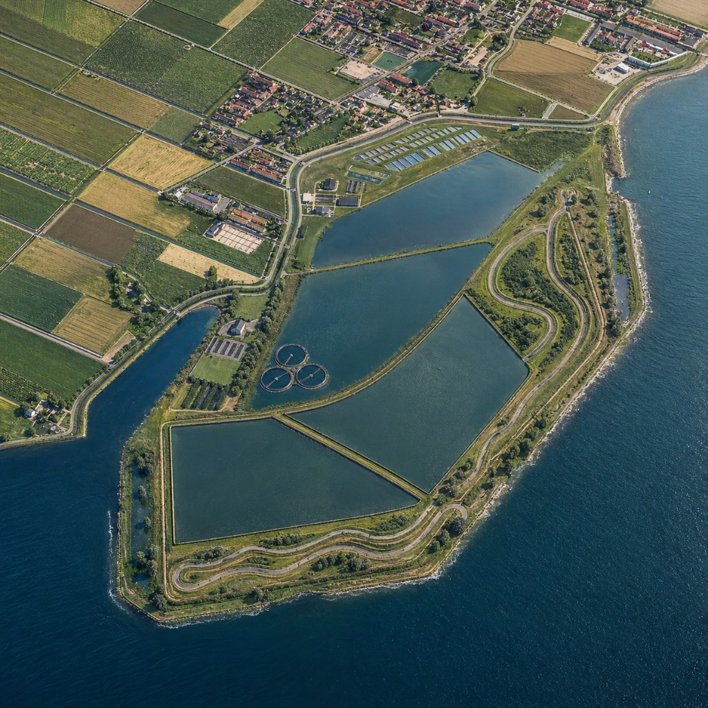 Artistieke render van de Klimaatbuffer IJsselmeer